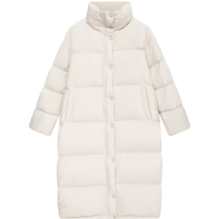 【90白鸭绒】Juicy Couture橘滋羽绒服女白色长外套