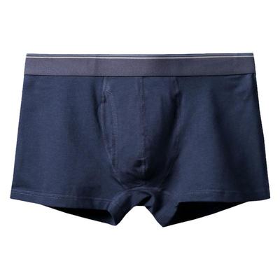 透气窗纯棉男士内裤黑灰白平角裤