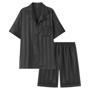 高级感睡衣女夏天短袖短裤薄款冰丝绸家居服甜美少女性感开衫套装