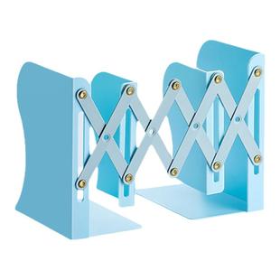 可伸缩书立架高中生简约书架桌上学生收纳书靠书档书托简易桌面学生用加厚大号折叠书夹放书的架子小清新