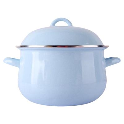 加厚双耳迷你猪油通用搪瓷锅