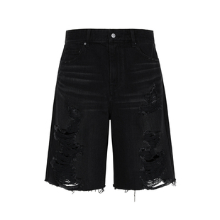 JNBY/江南布衣春夏牛仔短裤女宽松直筒简约休闲通勤裤子5N6E15300