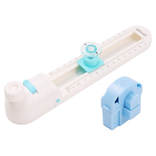 可得优八合一花边切圆神器家用手工DIY多功能切割器升级款圆规开圆割圆裁圆弧形照片贺卡