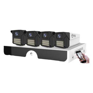 乔安4 8路POE高清摄像头套装夜视监控器全套设备家用室外店铺商用