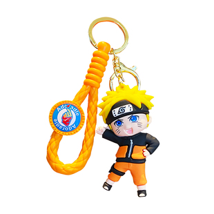 火影忍者钥匙扣可爱旋涡鸣人卡卡西公仔精致书包挂件男生车钥匙链