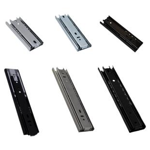 短款导轨抽屉滑轨侧装轨道8英寸6英寸5英寸滑道三节滚珠衣橱道轨
