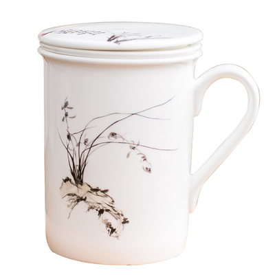 陶瓷茶杯创意滤网带漏大容量