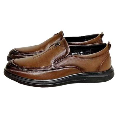 商务休闲真皮爸爸鞋子邦伦软底