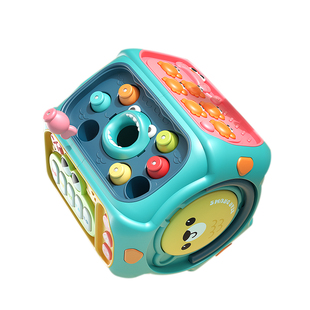 婴儿手拍鼓儿童八面体玩具益智0-1岁6个月以上宝宝早教六面拍拍鼓