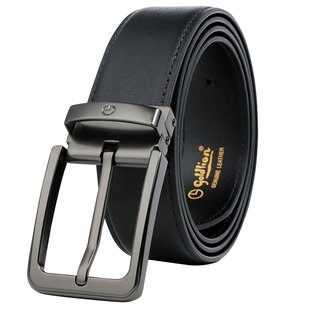 金利来新款男士皮具皮带商务头层牛皮针扣简约商务时尚腰带裤带男