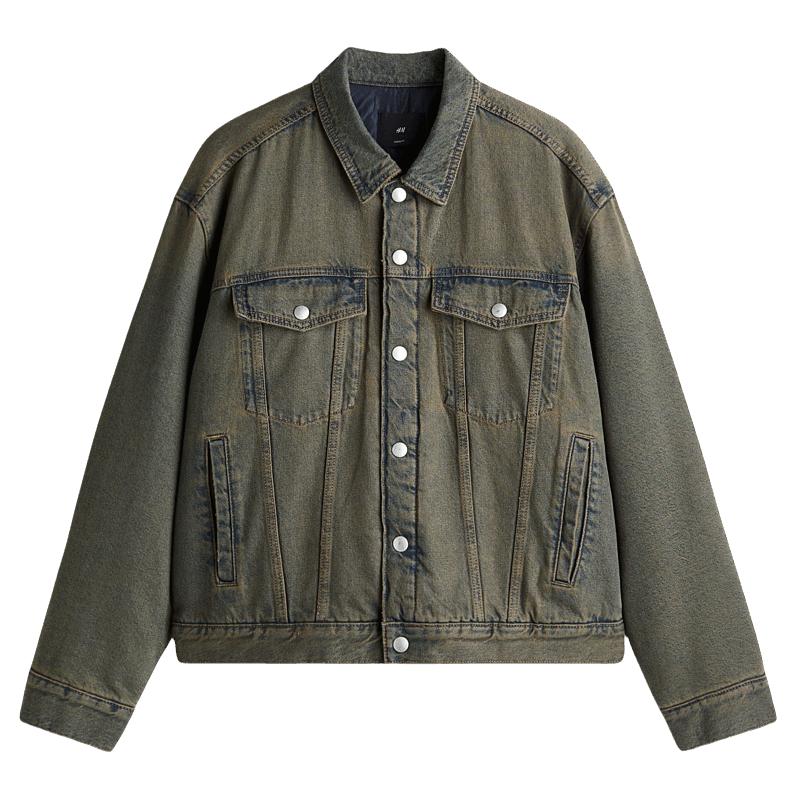 HM2025年秋季新款男装宽松版牛仔外套1308015