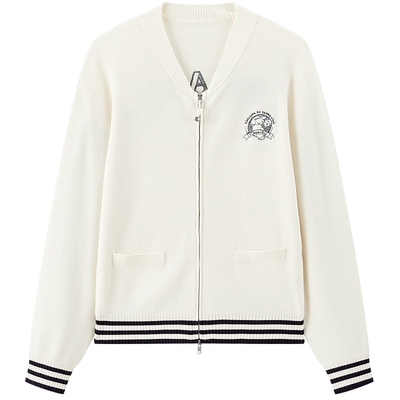 【tombonia联名】乐町商场同款撞色边双拉链针织开衫女C2EDF3336