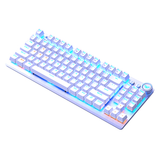 狼蛛F3001无线三模侧刻渐变色键帽机械键盘RGB游戏办公电脑87键盘