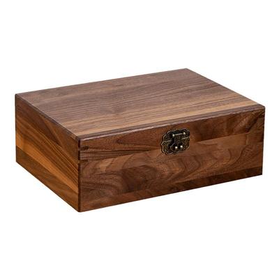 胡桃木杂物复古实木带锁