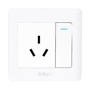【一开单空调】国际电工家用86型插座面板16a安三孔专用带开关