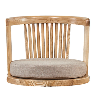 实木榻榻米座椅日式茶椅圈椅无腿椅子靠背椅和室椅飘窗和式床上椅