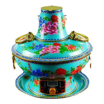 珐琅铜火锅木炭款郭一元搪瓷中式