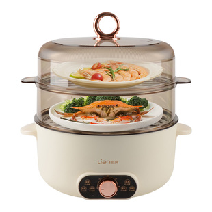 联创电蒸锅炖蒸煮一体电火锅多功能锅大容量多用途锅家用电煮锅