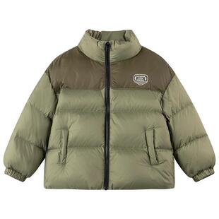 【特氟龙三防】男童山系拼色高充绒羽绒服90白鸭绒加厚面包服外套