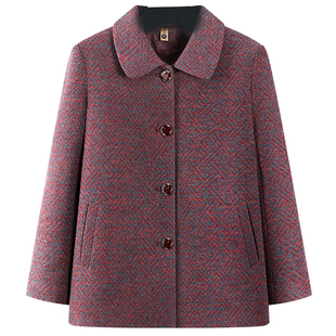 奶奶秋装外套新款老年人女装妈妈装春秋大码60岁70老太太老人衣服