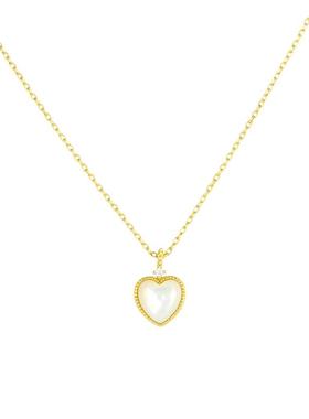 ZIVGREY爱心贝母项链锁骨链