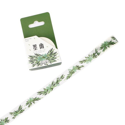 InfeelMe 暧空纸品系列 绿植生活系列手帖手帐本贴纸 和纸胶带 可爱小清新自然创意 20款 15/30m手账装饰贴纸