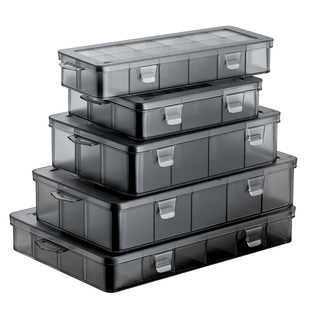 零件盒收纳盒螺丝钻头分类多格电子元件整理盒工具配件格子长方形