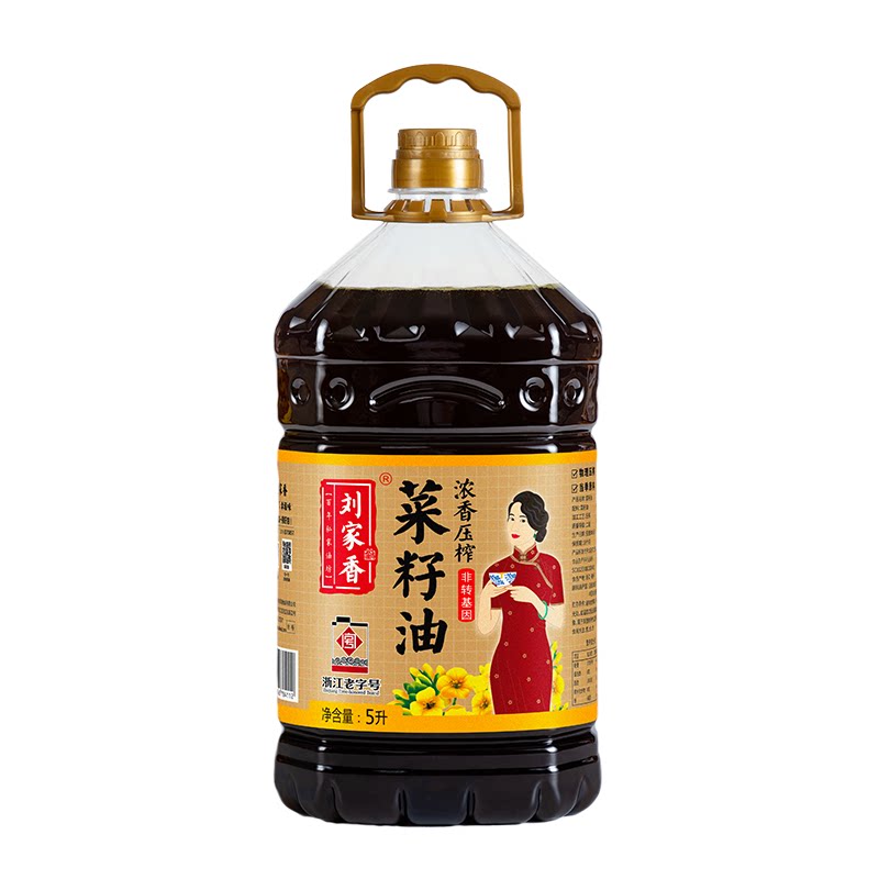 刘家香浓香物理压榨5l农村菜籽