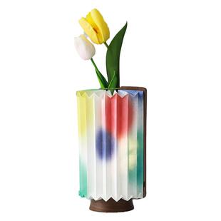 中国国家博物馆桃花深处杜邦纸花瓶灯创意氛围灯精美装饰摆件礼物