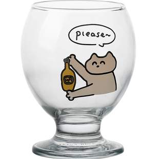 蓝莲花家居高脚酒杯玻璃高级感一套高颜值家用设计感创意个性白酒