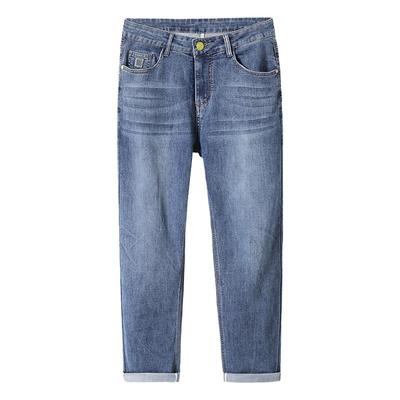 牛仔裤男春秋新款宽松直筒长裤男