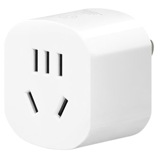 公牛反向三孔转换器插头两插转2孔转3脚转向器向上拓展倒三角插座