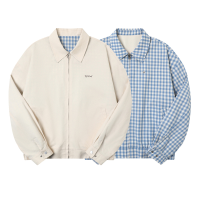 TGNS秋季双面穿夹克翻领宽松外套