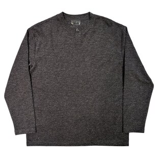 QFO春季新款男一粒扣亨利领长袖T恤日系老钱风纯色内搭打底衫上衣