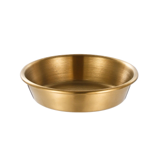 304不锈钢酱料碟韩式商用金色小菜碟番茄酱黑椒芥末调味碟蘸料碟