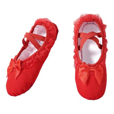 艾舞戈可爱公主儿童蕾丝舞蹈鞋