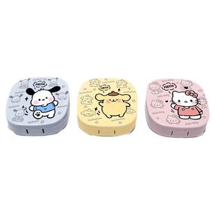 可爱卡通美瞳盒便携收纳伴侣带镜子摘取工具隐形眼镜护理收纳盒