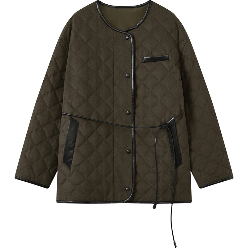 播冬季圆领通勤休闲羽绒服短款女宽松保暖外套DDS4RD5280