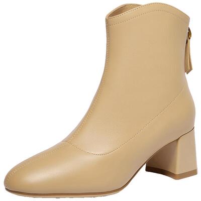 百丽女靴子时装靴新款瘦