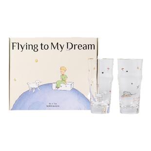 【新年礼物】野兽派小王子玻璃对杯永生花水杯礼盒新婚送礼生日