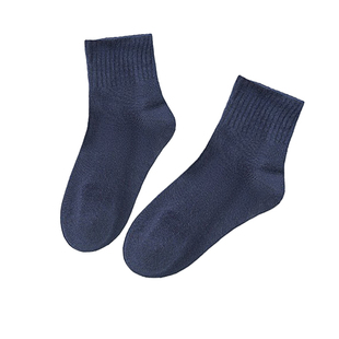 藏青色学生运动短袜 粤港澳上学袜 青少年校服袜 精梳纯棉防臭