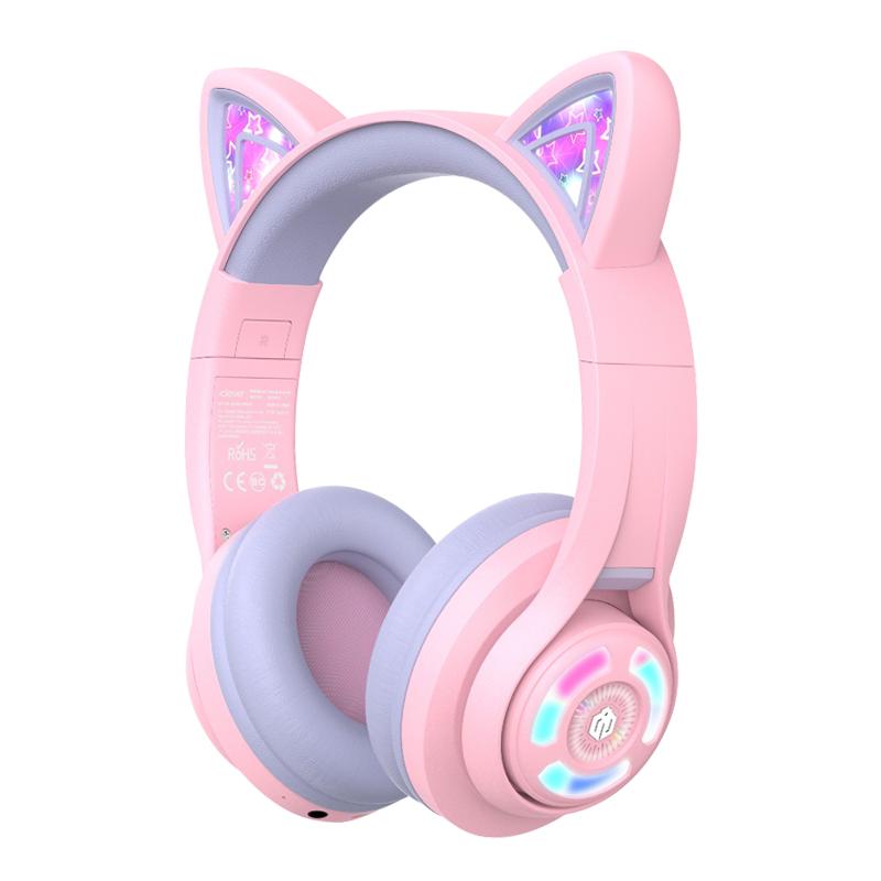 TRIBIT趣倍儿童耳机网红猫耳蓝牙头戴式降噪耳麦网课学习保护听力