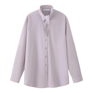 RUISHI芮时“重塑记忆”可捏型绑带蝴蝶结不易皱衬衫减龄上衣女秋