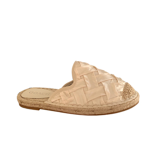 小众ins草编织麻底渔夫鞋女新款夏季温柔风包头半拖鞋懒人一脚蹬