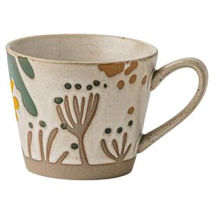 巷子尾〖手绘陶瓷杯〗漂亮蝴蝶花马克杯复古田园风咖啡杯情侣杯子