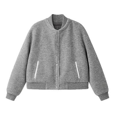 【白鹅绒】Laurel劳芮新款棒球领针织拼接羽绒服LWD364L05700