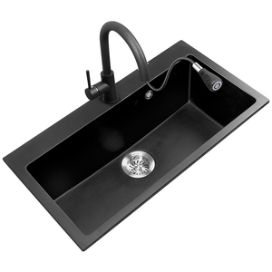 意大利意狄讴厨房石英石水槽洗菜盆洗碗池阳台水槽大单槽加厚7075