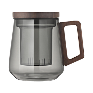 1.1升大容量泡茶杯家用玻璃茶杯男士办公室专用水杯茶水分离杯子