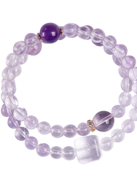 天然紫水晶手链设计款女