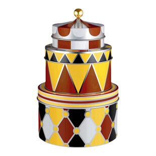 意大利Alessi Circus马戏团收纳盒马口铁储物罐三件套装密封送礼